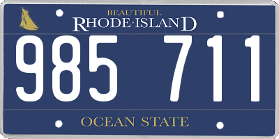 RI license plate 985711