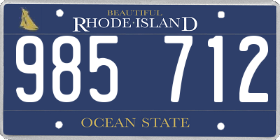 RI license plate 985712