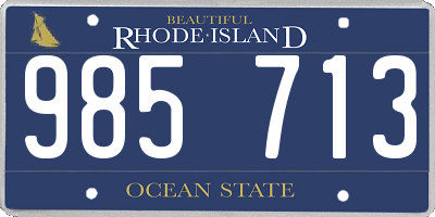 RI license plate 985713