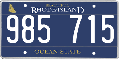 RI license plate 985715