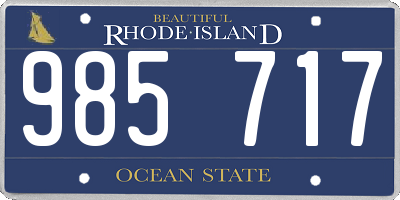 RI license plate 985717