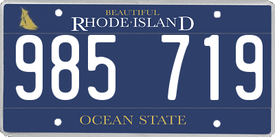 RI license plate 985719