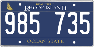 RI license plate 985735