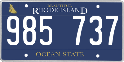 RI license plate 985737