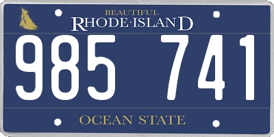 RI license plate 985741