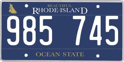 RI license plate 985745