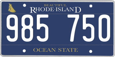 RI license plate 985750