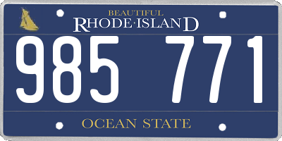 RI license plate 985771