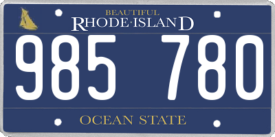 RI license plate 985780