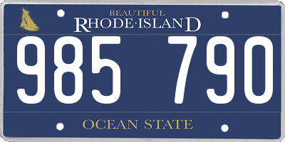 RI license plate 985790