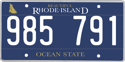 RI license plate 985791