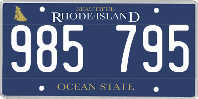 RI license plate 985795