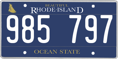 RI license plate 985797