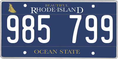 RI license plate 985799