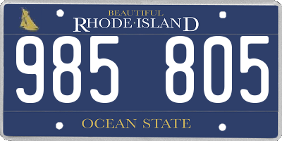 RI license plate 985805