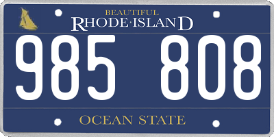 RI license plate 985808