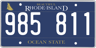 RI license plate 985811