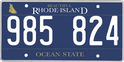 RI license plate 985824