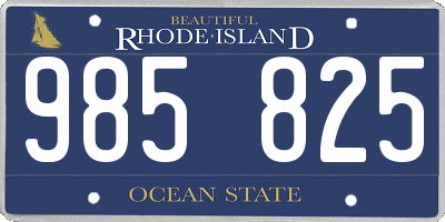 RI license plate 985825