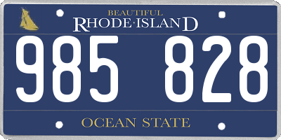 RI license plate 985828