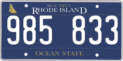 RI license plate 985833