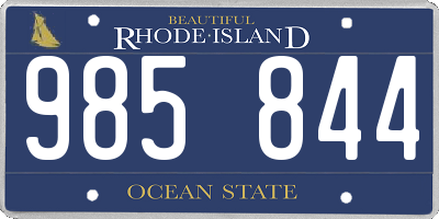 RI license plate 985844