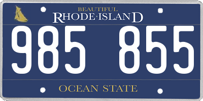 RI license plate 985855