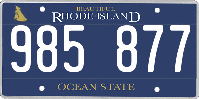 RI license plate 985877