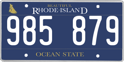 RI license plate 985879