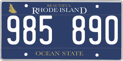 RI license plate 985890