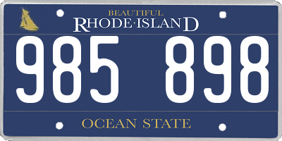 RI license plate 985898