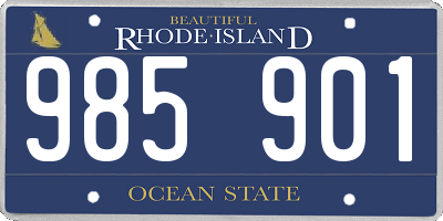 RI license plate 985901