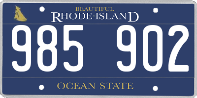 RI license plate 985902