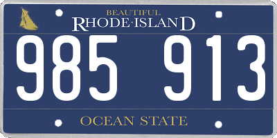 RI license plate 985913