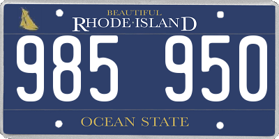 RI license plate 985950