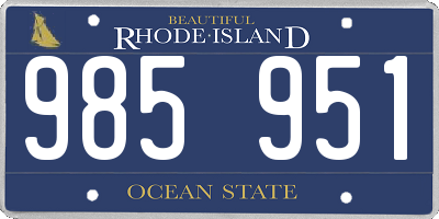 RI license plate 985951