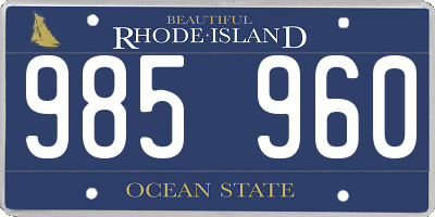 RI license plate 985960