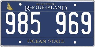 RI license plate 985969