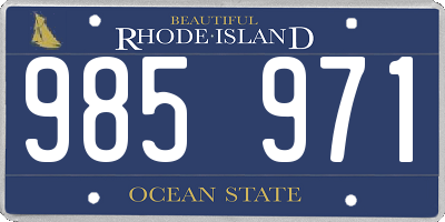 RI license plate 985971