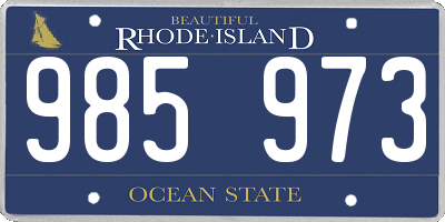RI license plate 985973