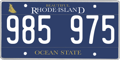 RI license plate 985975