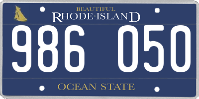 RI license plate 986050