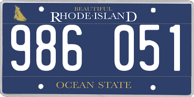 RI license plate 986051