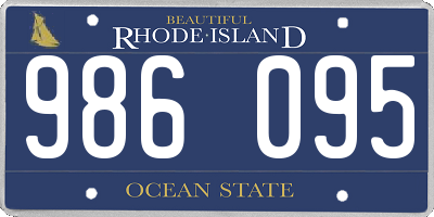 RI license plate 986095