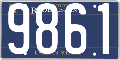 RI license plate 9861