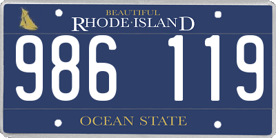 RI license plate 986119