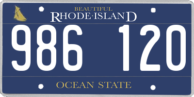 RI license plate 986120