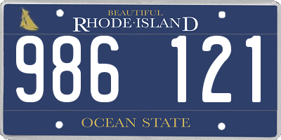RI license plate 986121