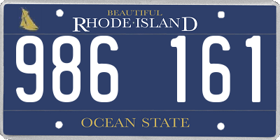 RI license plate 986161