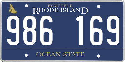 RI license plate 986169